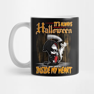 it's always halloween inside my heart love gift Mug